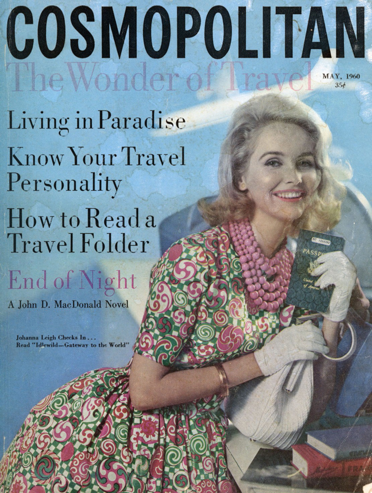 Cosmopolitan magazine cover, The Wonder of TravelLiving in Paradise...